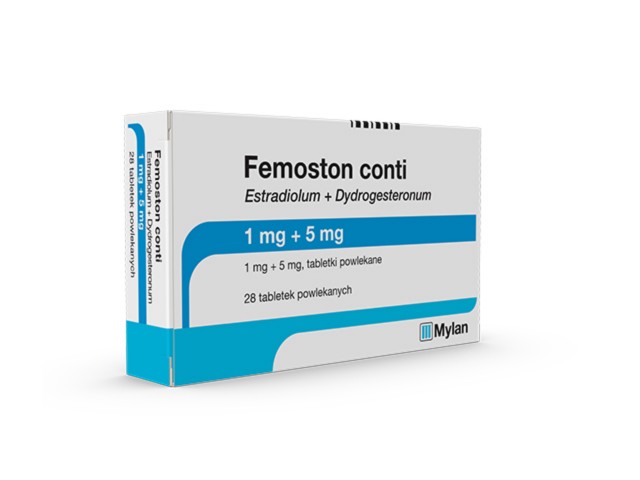 Femoston Conti interakcje ulotka tabletki powlekane 1mg+5mg 