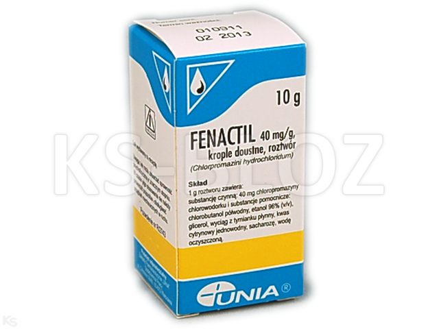 Fenactil interakcje ulotka krople doustne, roztwór 40 mg/g 