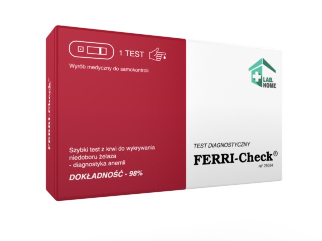 Ferri-Check Test niedobór żelaza (anemia) interakcje ulotka test - 1 szt.