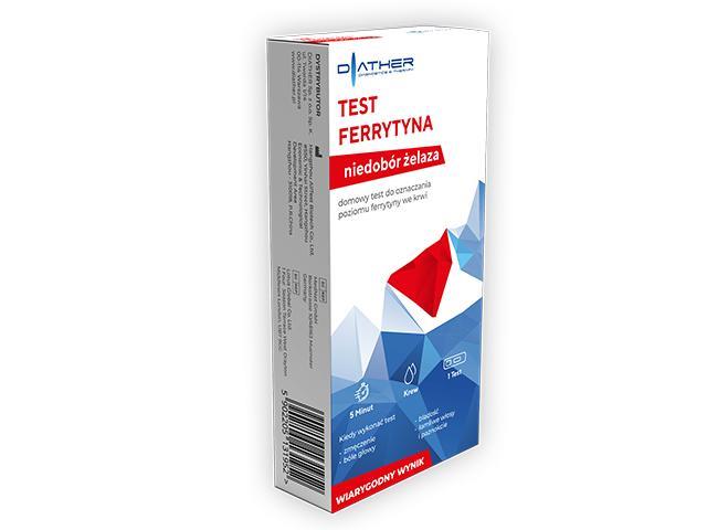 Ferrytyna Niedobór Żelaza Test interakcje ulotka test  1 szt.