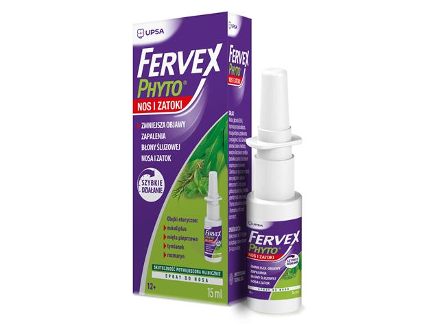 Fervex Phyto Nos I Zatoki Spray do nosa interakcje ulotka spray  15 ml