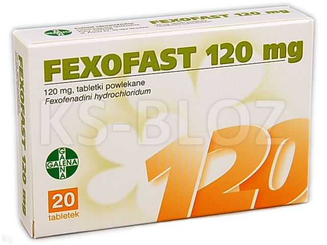 Fexofast 120 mg interakcje ulotka tabletki powlekane 120 mg 20 tabl. | (2 blist. po 10 tabl.)