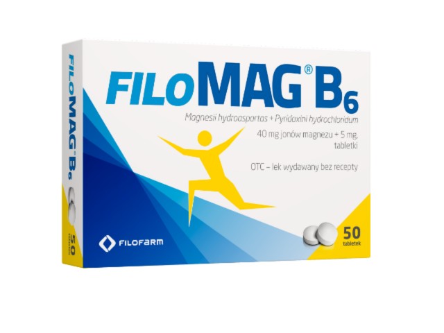 Filomag B6 interakcje ulotka tabletki 40mg+5mg 50 tabl. | blister