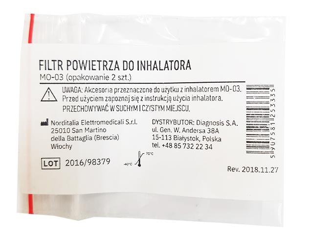 Filtr powietrza do inhalatora MO-03 interakcje ulotka filtr - 2 szt.