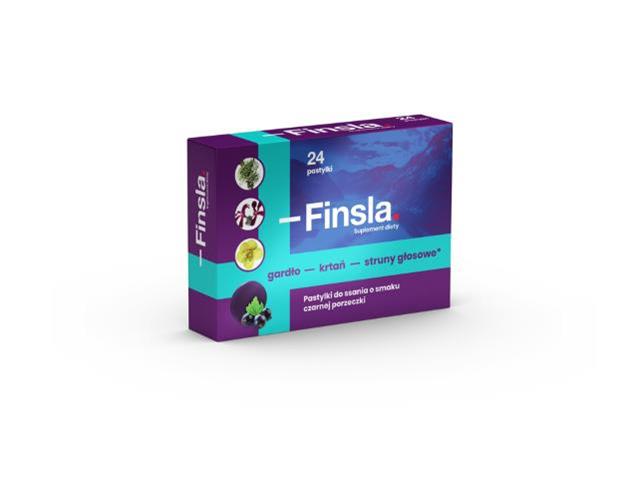 Finsla Pastylki miękkie z pelargonią afrykańską interakcje ulotka pastylki do ssania - 24 pastyl.