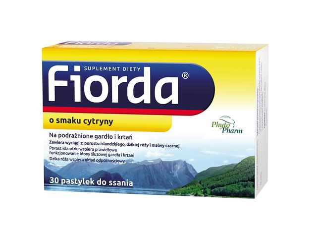 Fiorda o smaku cytryny interakcje ulotka pastylki  30 pastyl. (2 blist. po 15 pastyl.)