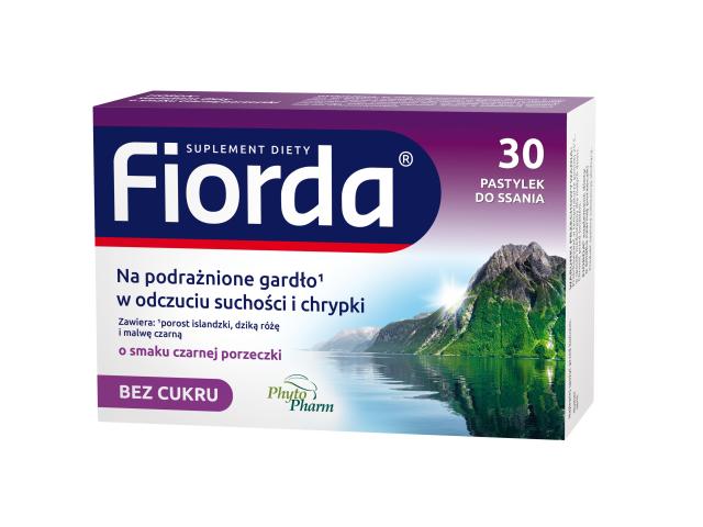 Fiorda o smaku porzeczkowym interakcje ulotka pastylki  30 pastyl. | 2x15