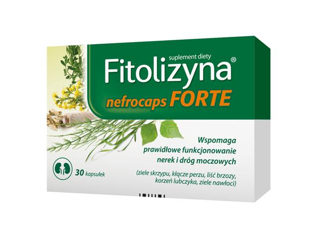 Fitolizyna Nefrocaps Forte interakcje ulotka kapsułki  30 kaps.