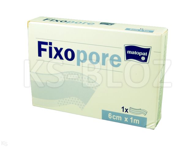 Fixopore Plaster z opatrunkiem włókninowy 6 cm x 1 m interakcje ulotka   1 szt.