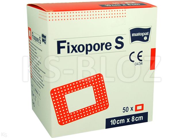 Fixopore S Opatrunek jałowy włókninowy z wkładem chłonnym 8 x 10 cm interakcje ulotka   50 szt.