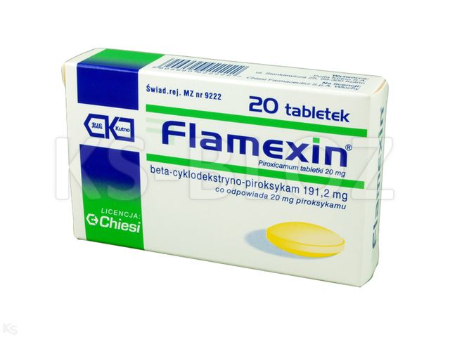 Flamexin interakcje ulotka tabletki 20 mg 20 tabl. | blister