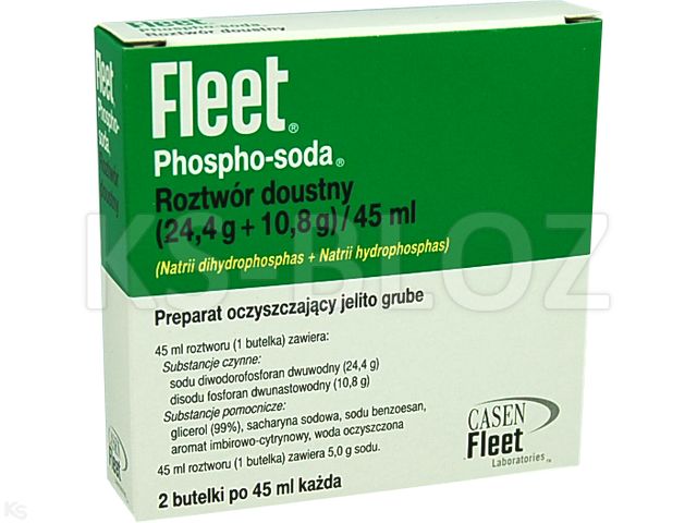 Fleet Phospho-Soda interakcje ulotka roztwór doustny (24,4mg+18mg)/45ml 2 but. po 45 ml