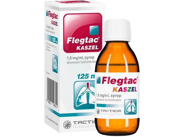 Flegtac Kaszel interakcje ulotka syrop 1,6 mg/ml 125 ml | butelka