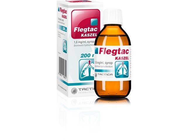 Flegtac Kaszel interakcje ulotka syrop 1,6 mg/ml 200 ml (but.)