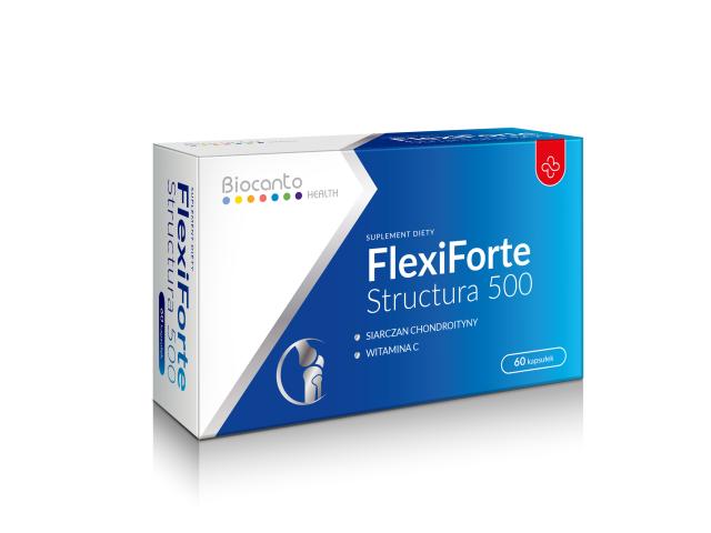 FlexiForte Structura 500 siarczan chondroityny, witamina c interakcje ulotka kapsułki 60 kaps.
