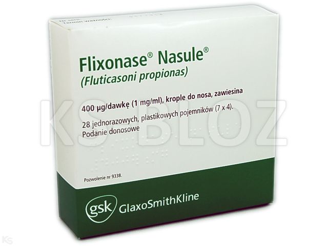 Flixonase Nasule interakcje ulotka krople do nosa, zawiesina 400 mcg/daw. 28 poj.