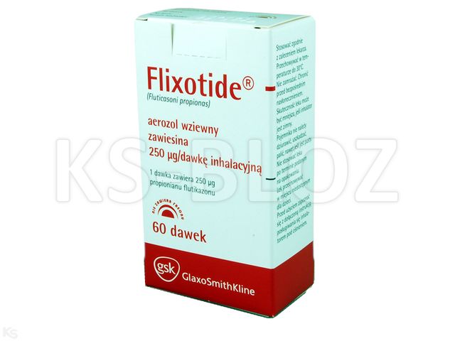 Flixotide interakcje ulotka aerozol wziewny, zawiesina 250 mcg/daw. 60 daw. | 1 poj.