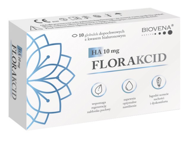 Florakcid HA 10 mg interakcje ulotka globulki dopochwowe - 10 glob.