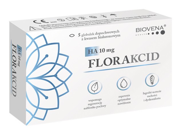 Florakcid HA 10 mg interakcje ulotka globulki dopochwowe  5 glob.