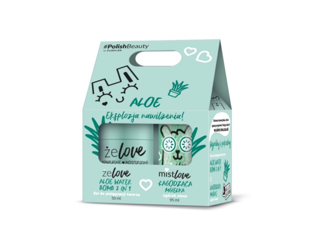 Flos-Lek Aloe Zestaw Żelove Nawilżenie Water Bomb 2in1 Żel + Mistlove Łagodząca Mgiełka interakcje ulotka zestaw  50 ml + 95 ml