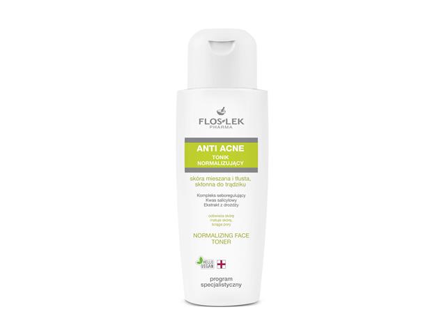 Flos-Lek Anti Acne Tonik normalizujący skóra mieszana i tłusta, skłonna do trądziku interakcje ulotka tonik - 200 ml