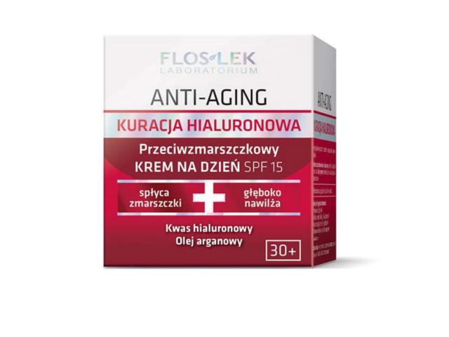 Flos-Lek Anti-Aging Kuracja Hialuronowa Krem przeciwzmarszczkowy na dzień SPF 15 interakcje ulotka krem - 50 ml