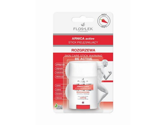 Flos-Lek Arnica Active Stick pielęgnujący rozgrzewający interakcje ulotka   16 g