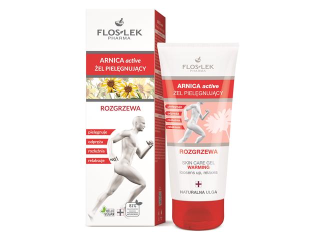 Flos-Lek Arnica Active Żel pielęgnujący rozgrzewa interakcje ulotka żel  200 ml (tub.)