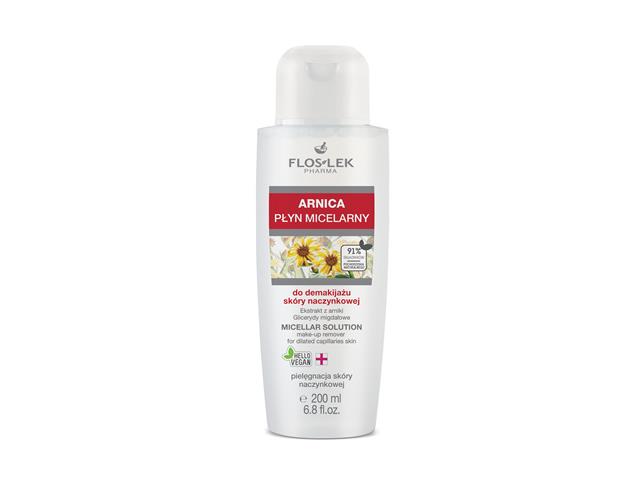 Flos-Lek Arnica Płyn micelarny do demakijażu skóry naczynkowej interakcje ulotka płyn - 200 ml