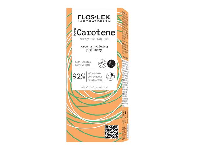 FLOS-LEK beta CAROTENE pro age Krem z kofeiną pod oczy interakcje ulotka   30 ml