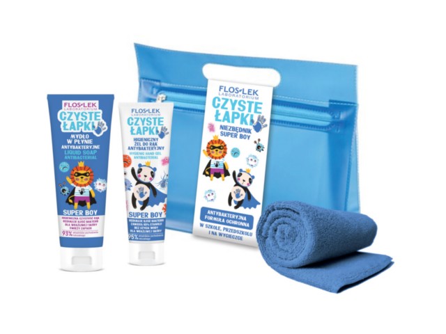 Flos-Lek Czyste Łapki Super Boy Niezbędnik Zestaw interakcje ulotka zestaw - 50 ml + 75 ml