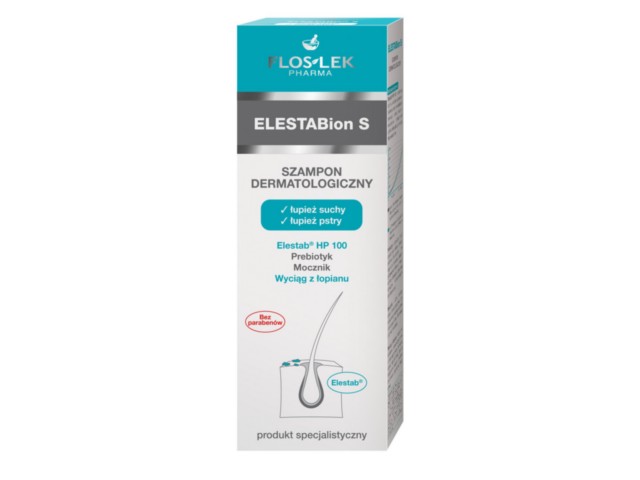 Flos-Lek Elestabion S Szampon do mycia włosów dermatologiczny łupież suchy, łupież pstry interakcje ulotka szampon - 150 ml