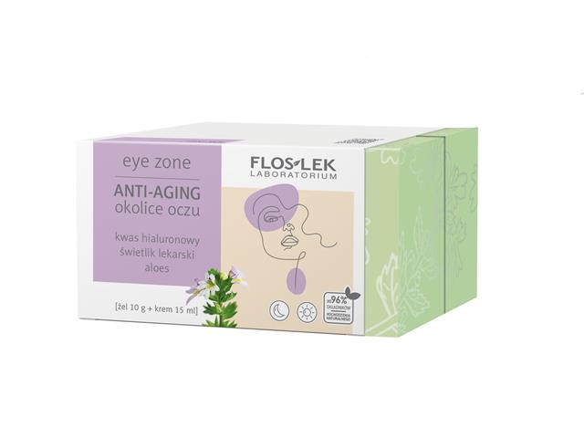 Flos-Lek Eye Zone Zestaw anti-aging okolice oczu Żel+Krem interakcje ulotka zestaw - 10 g (+ 15 ml)
