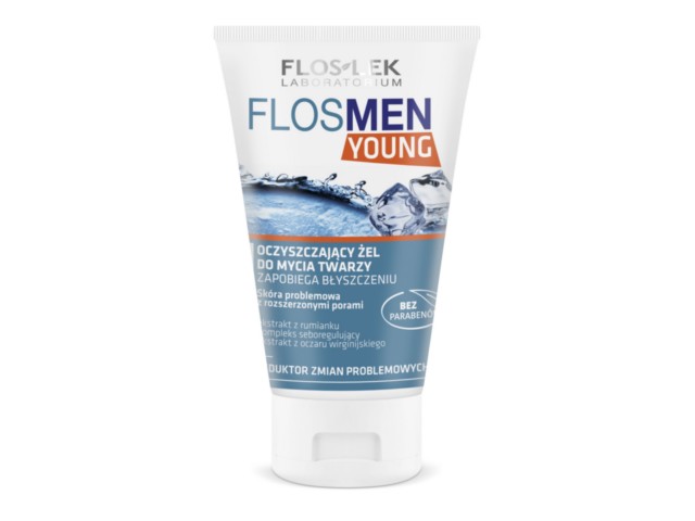 FLOS-LEK FLOSMEN YOUNG Żel d/myc.tw.oczyszczający interakcje ulotka   150 ml | tuba