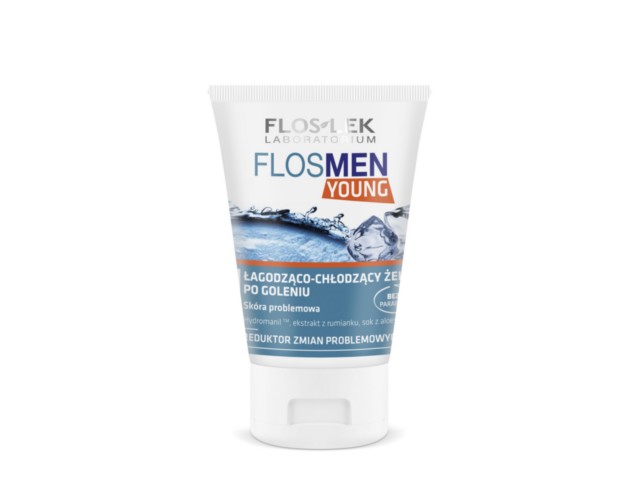 Flos-Lek Flosmen Young Żel po goleniu łagodząco-chłodzacy interakcje ulotka żel - 125 ml (tub.stoj.)