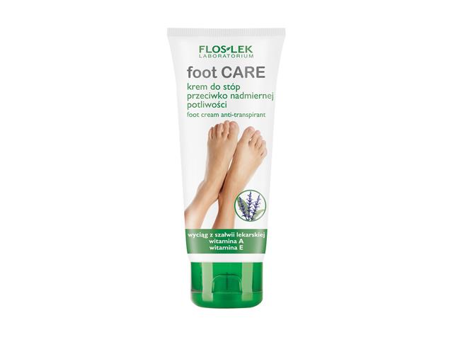 Flos-Lek Foot Care Krem przeciwko nadmiernej potliwości do stóp z wyciągiem z szałwi interakcje ulotka krem - 100 ml