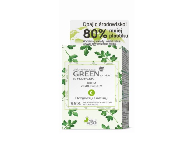 Flos-Lek Green For Skin Zielone Warzywa Krem na noc z groszkiem interakcje ulotka krem - 50 ml