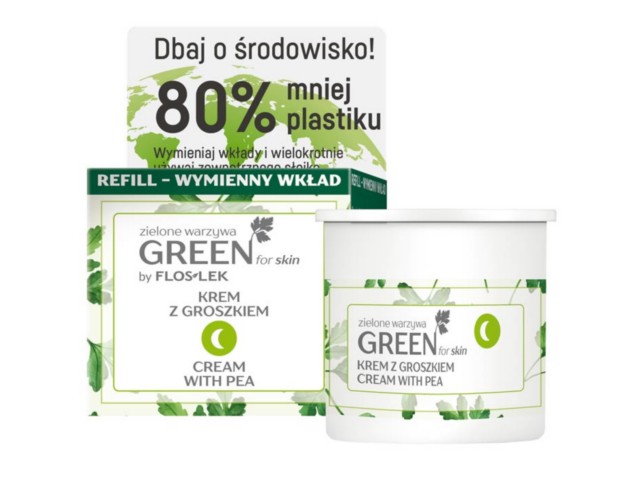 Flos-Lek Green For Skin Zielone Warzywa Krem na noc z groszkiem interakcje ulotka krem  50 ml | wkład