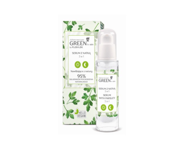 Flos-Lek Green For Skin Zielone Warzywa Serum z natką 3w1 interakcje ulotka serum - 30 ml