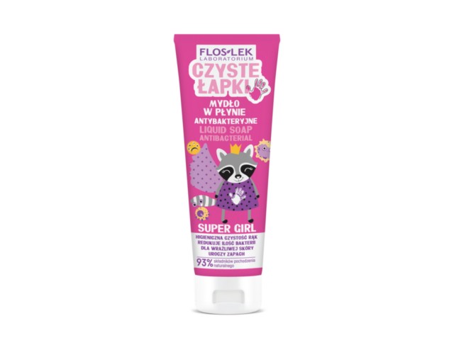 Flos-Lek Hand Care Czyste Łapki Mydło w płynie super girl antybakteryjne interakcje ulotka mydło płynne - 75 ml