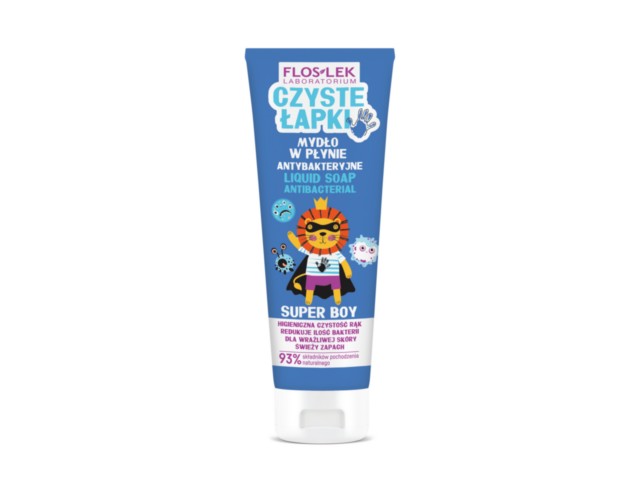 FLOS-LEK hand CARE CZYSTE ŁAPKI Super Boy Mydło w płynie antybakteryjne interakcje ulotka mydło płynne - 75 ml