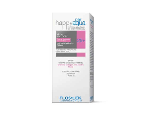 FLOS-LEK HAPPY per AQUA Krem p/oczy p/pierw.zmar interakcje ulotka  - 30 ml
