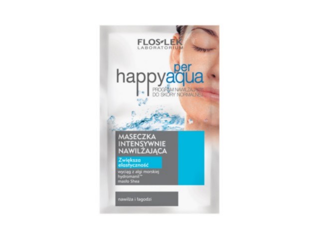 Flos-Lek Happy Per Aqua Maseczka intensywnie nawilżająca interakcje ulotka saszetka - 1 sasz. po 10 ml
