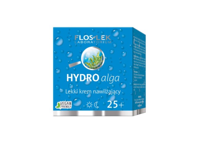 Flos-Lek Hydro Alga Krem nawilżający na dzień, noc lekki 25+ interakcje ulotka krem  50 ml