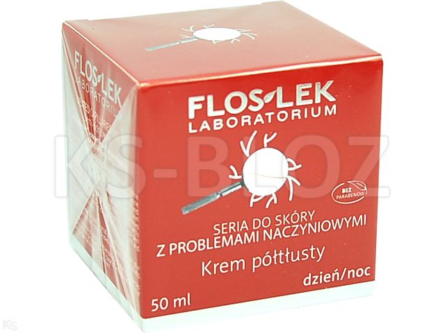 Flos-Lek Krem półtłusty do cery z problemami naczynkowymi interakcje ulotka   50 ml