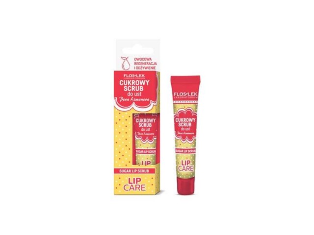 Flos-Lek Lip Care Scrub cukrowy do ust pera limonera interakcje ulotka peeling  14 g