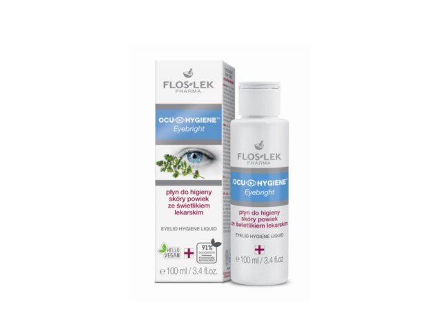 Flos-Lek Ocu Hygiene Eyebright Płyn do higieny skóry powiek ze świetlikiem lekarskim interakcje ulotka płyn do stosowania na skórę - 100 ml