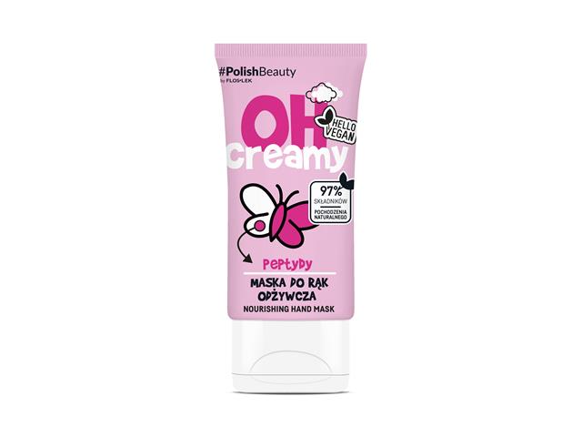 FLOS-LEK OH CREAMY Maska do rąk Odżywcza Peptydy interakcje ulotka maseczka  50 ml