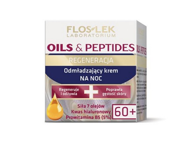 Flos-Lek Oils & Peptides Krem odmładzający na noc 60+ interakcje ulotka krem - 50 ml