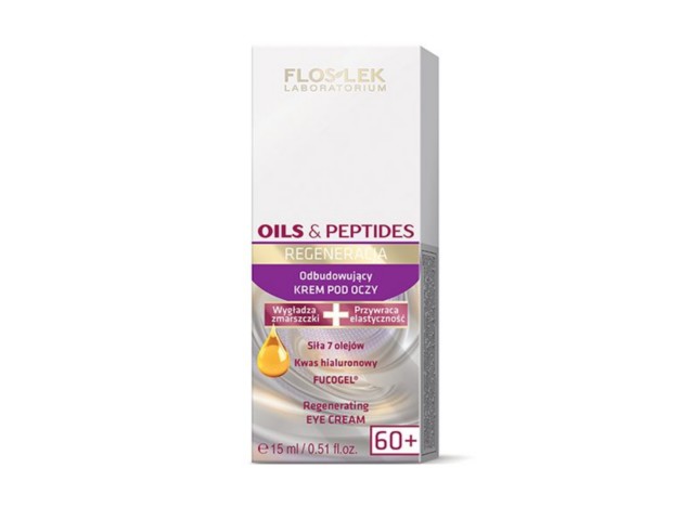 Flos-Lek Oils & Peptides Krem pod oczy odbudowujący 60+ interakcje ulotka krem - 15 ml